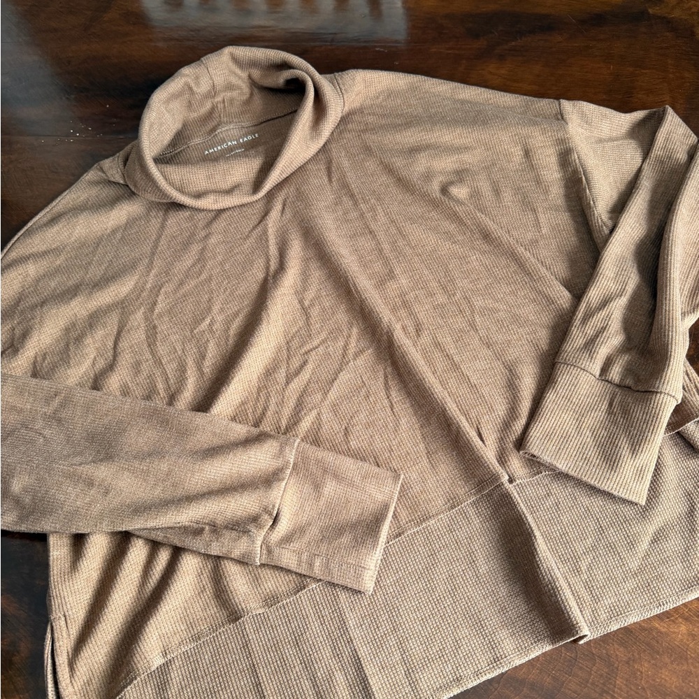 American Eagle Outfitters Tan Turtleneck Sweater